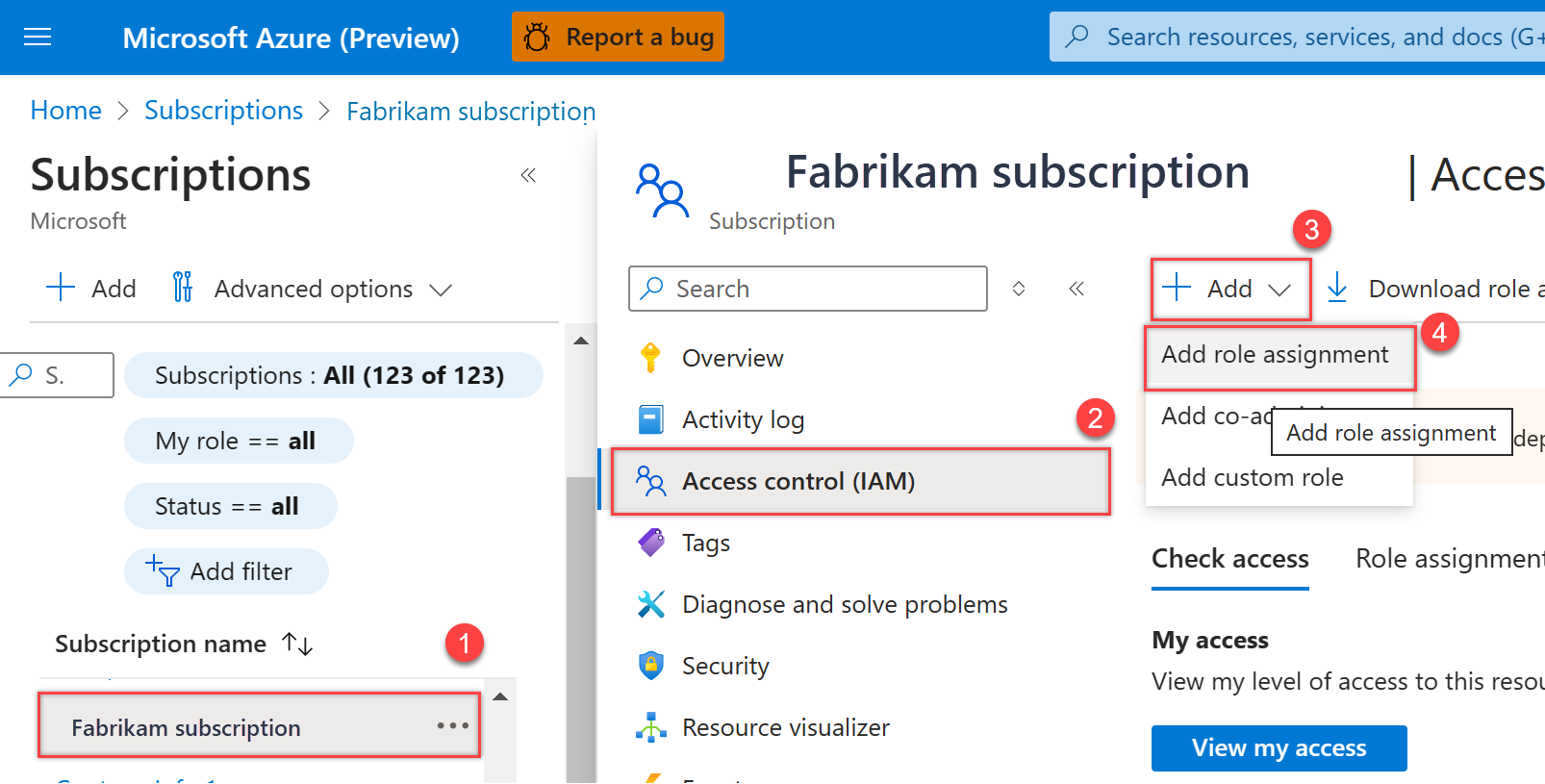 Captura de tela da sequência de botões para adicionar função.