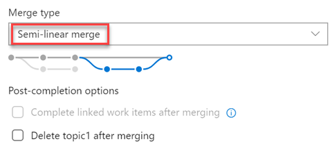 Novos tipos de mesclagem para concluir solicitações de pull.