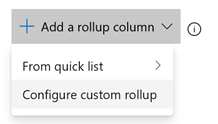 Rollup on custom fields.