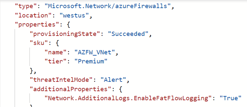 Captura de tela do JSON mostrando uma verificação de log adicional.