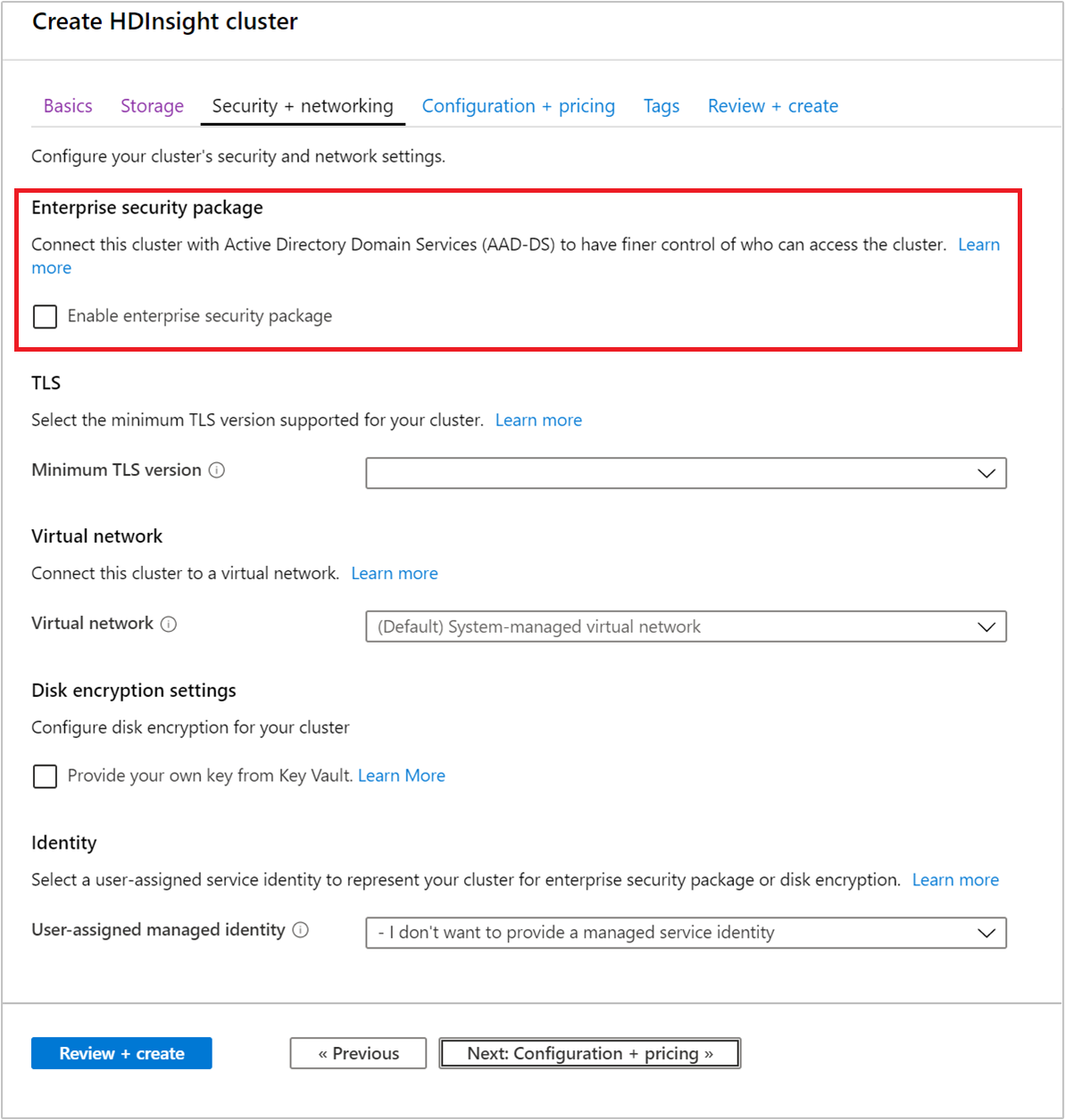 Validação de domínio para o Azure HDInsight Enterprise Security Package.