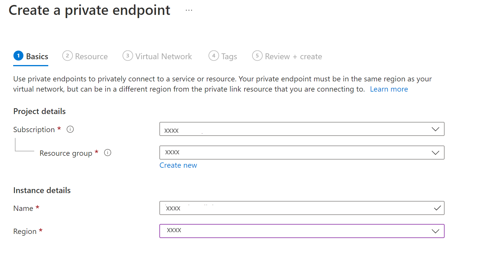 Captura de tela mostrando a imagem da guia Noções básicas do portal do Azure.