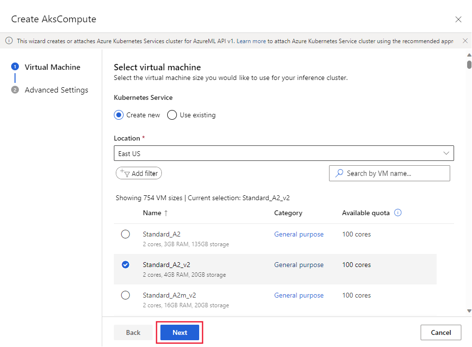 Captura de tela das configurações da VM.