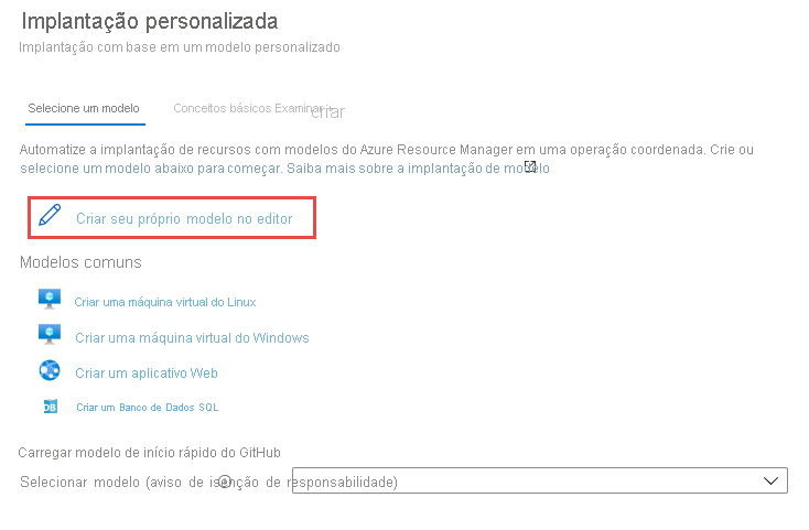 Criar seu modelo no editor – link