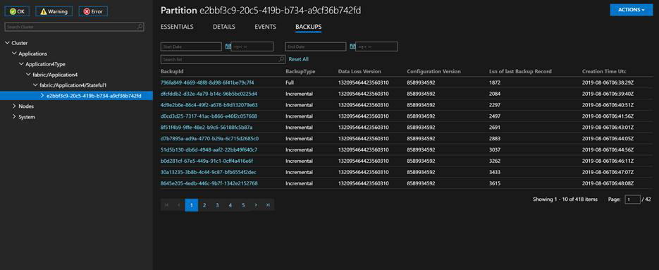 Enumerar os Backups