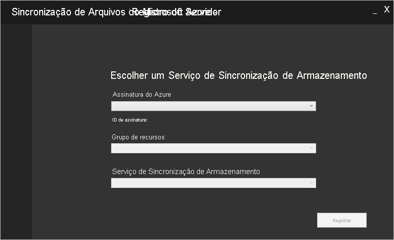 Informações do Serviço de Sincronização de Armazenamento.