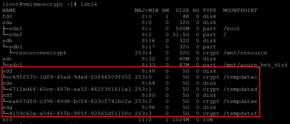 Status de criptografia no SO