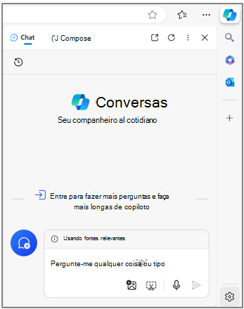 Microsoft Copilot no Microsoft Edge.