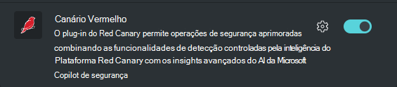 Captura de ecrã a mostrar como ativar o plug-in Do Canário Vermelho.