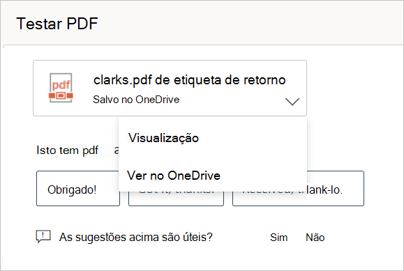 Captura de ecrã de uma pré-visualização de PDF não bloqueada.