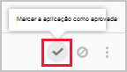 aprovar aplicação.