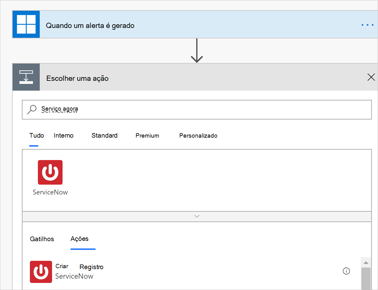 Fluxo de trabalho do Power Automate.