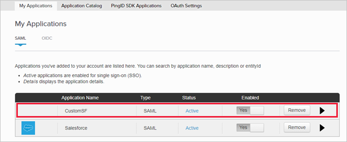 Localize e edite o aplicativo Salesforce personalizado.