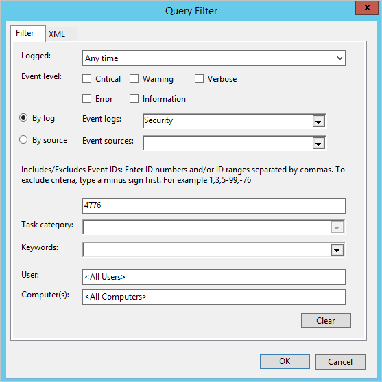 Screenshot of the Query  dialog.