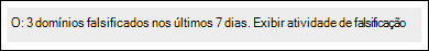 Informações de informações do Spoof na página Política anti-phishing