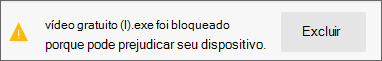 Microsoft Defender SmartScreen bloquear notificação para arquivo com reputação desconhecida