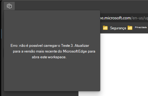 Não é possível carregar a mensagem de erro para as áreas de trabalho