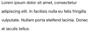 Captura de tela do exemplo de altura da linha Rótulos.