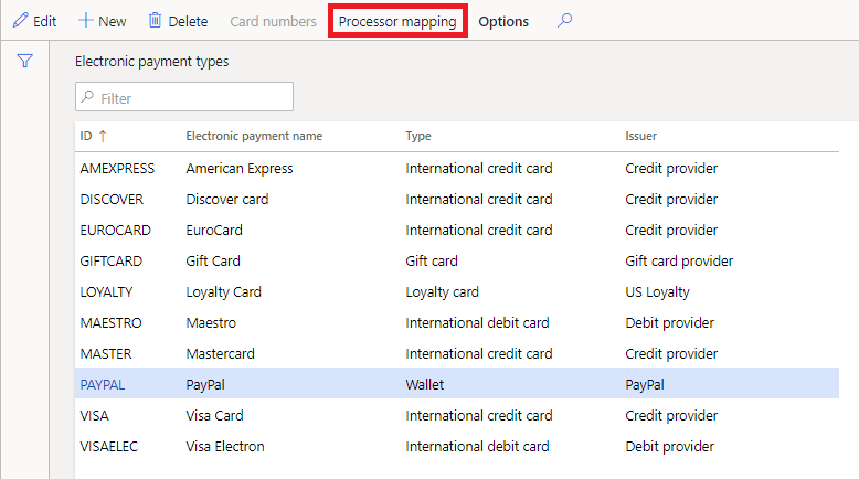 Procesor payment mapping link