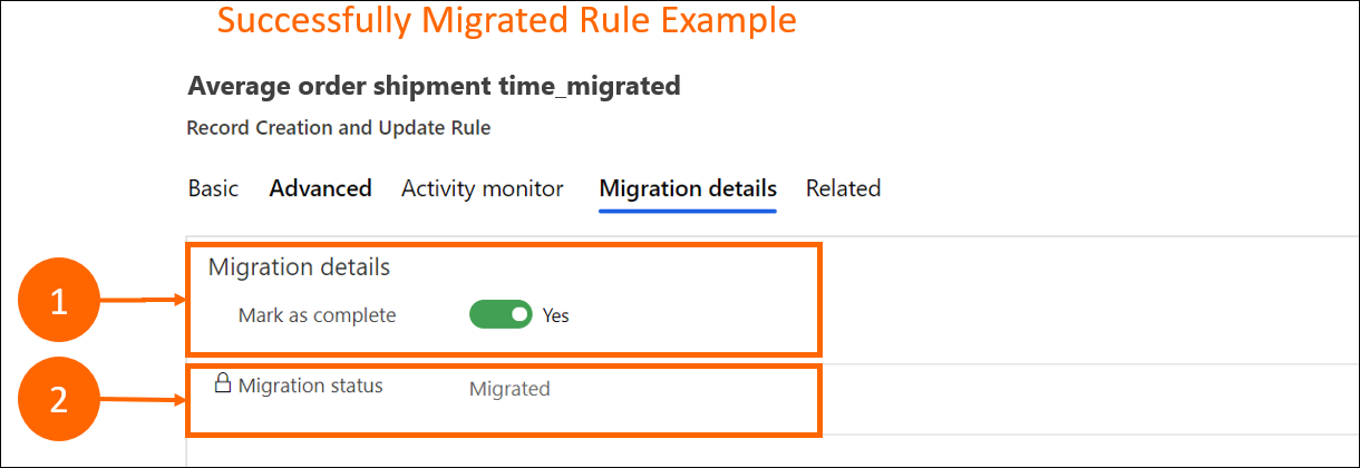 Ferramenta de migração - Etapa 6 - Status de migração.