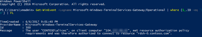 Exibindo eventos com o PowerShell