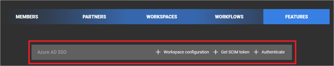 Captura de tela da guia Navegar até recursos.