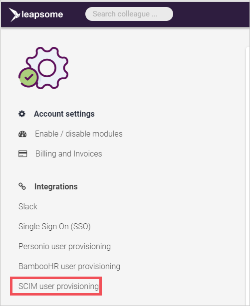 Adicionar SCIM no Leapsome