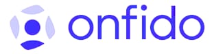 Captura de tela de um logotipo da Onfido.