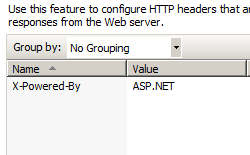 Screenshot that shows the H T T P Response Headers pane.