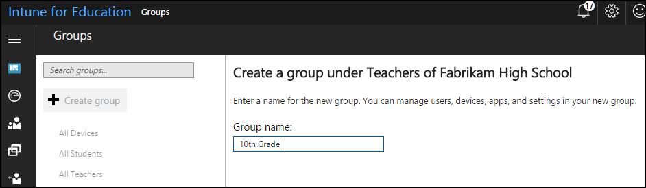 A página criar subgrupo, com as duas localizações para a criação de subgrupos — na parte superior do nome do grupo e na barra lateral — rodeada a vermelho