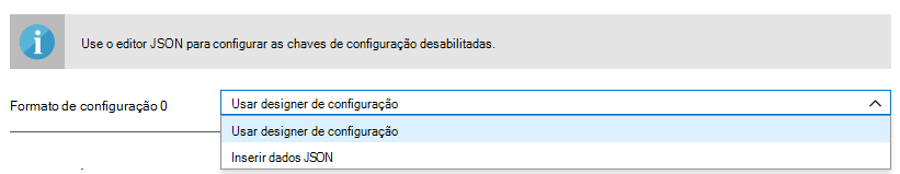 Formato das definições de configuração – Utilizar o estruturador de configuração