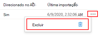 Screenshot that shows how to delete or remove the group policy object (GPO) you imported in the Group Policy analyzer in Microsoft Intune and Intune admin center.