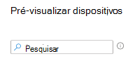 Captura de ecrã que mostra como procurar dispositivos ao criar um filtro no Microsoft Intune.