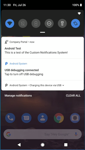 Notificação de Teste do Android