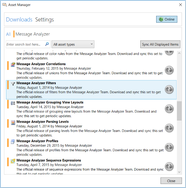 Asset Manager Dialog