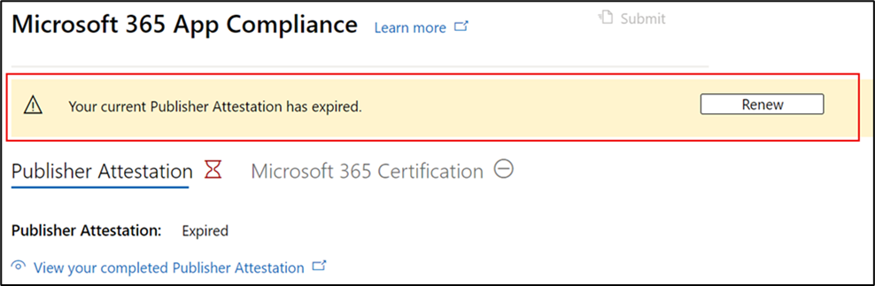 Microsoft 365 Publisher Attestation and Certification Renewal Workflow