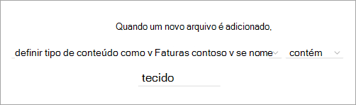 Captura de ecrã da página da instrução da regra a mostrar a instrução concluída.