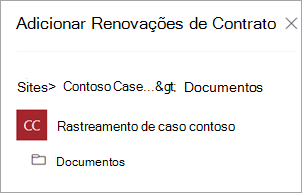 Selecione uma biblioteca de documentos.