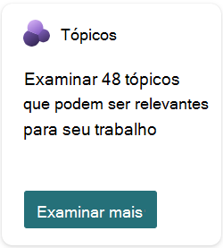 Captura de ecrã a mostrar o cartão Contribuição de Tópicos de tamanho médio.