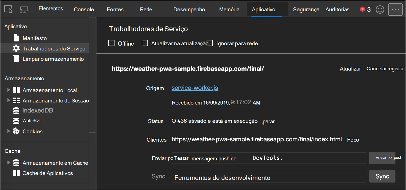 O painel Funções de trabalho de serviço