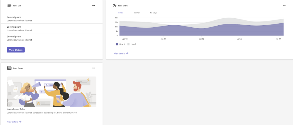 Captura de ecrã a mostrar a personalização da altura e largura do esquema de dashboard.