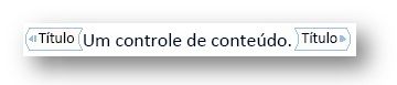 Controle de conteúdo definido para mostrar como marcas de início e término