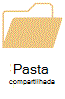 Ícone que representa uma pasta partilhada.