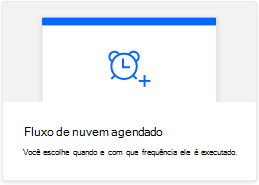 O botão Fluxo de nuvem agendado no Power Automate