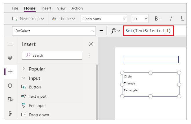 OnSelect para caixa de listagem.