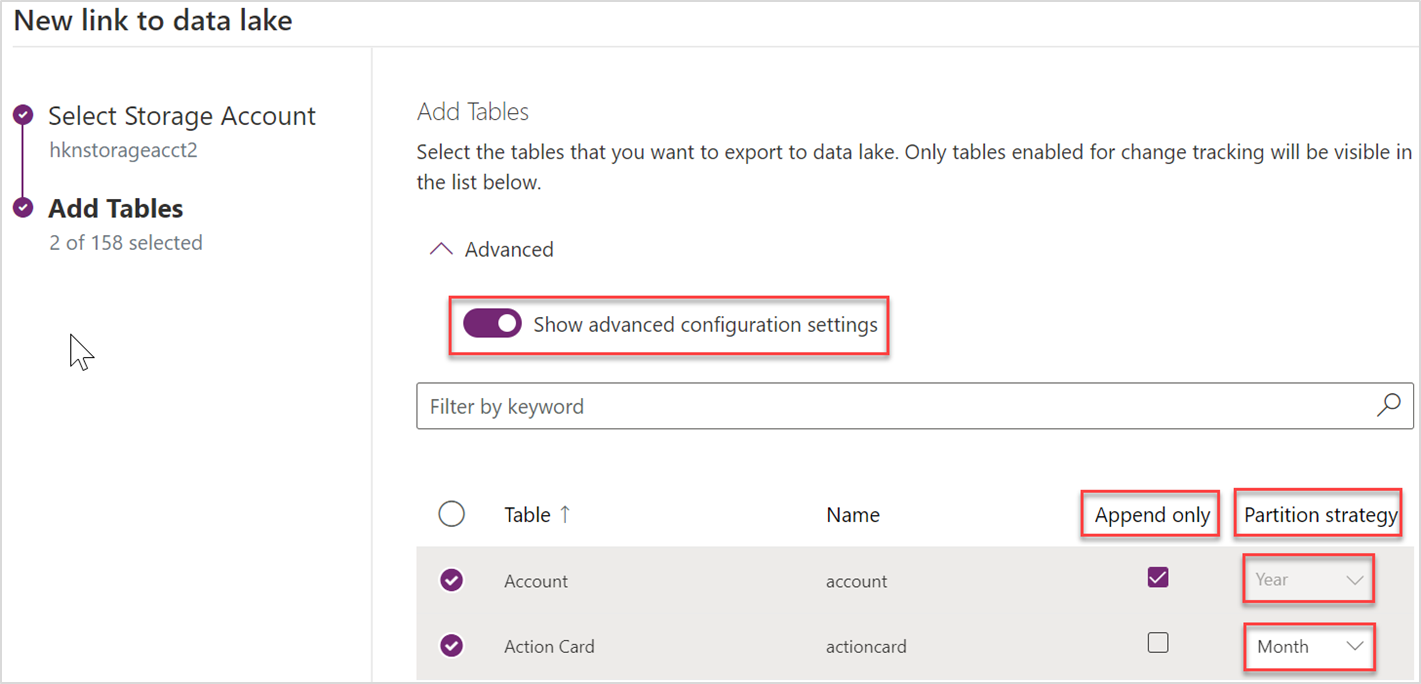 Mostrar configurações avançadas.