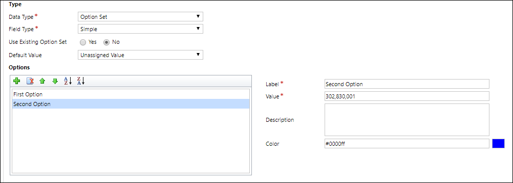 Configurar uma opção local .