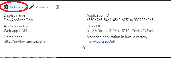 Captura de tela localizando o ícone de configurações do aplicativo.