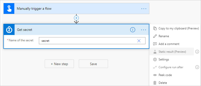 Captura de tela da opção de configurações.