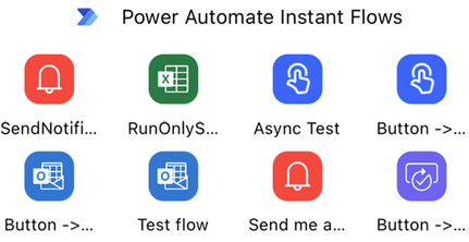 Captura de tela de widgets de fluxo instantâneo em um dispositivo iOS.